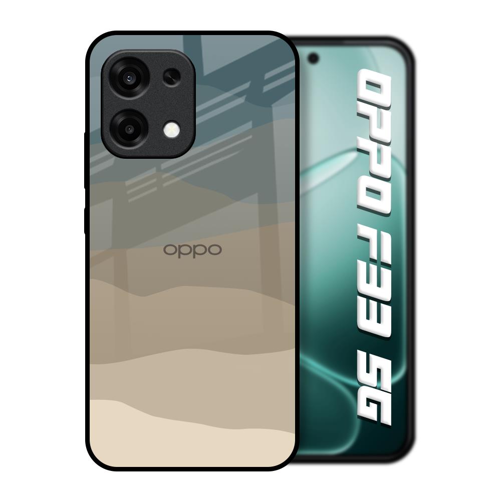 Abstract Mountain Pattern Oppo F33 5G Glass Back Cover Online