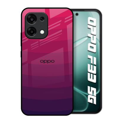 Wavy Pink Pattern Oppo F33 5G Glass Back Cover Online