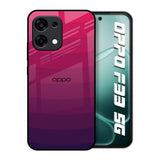 Wavy Pink Pattern Oppo F33 5G Glass Back Cover Online
