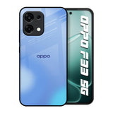 Vibrant Blue Texture Oppo F33 5G Glass Back Cover Online