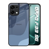 Navy Blue Ombre Oppo F33 5G Glass Back Cover Online