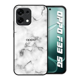 Satin White Marble Oppo F33 5G Glass Back Cover Online