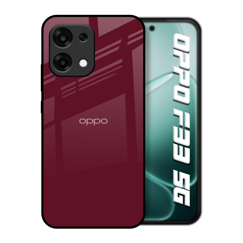 Classic Burgundy Oppo F33 5G Glass Back Cover Online