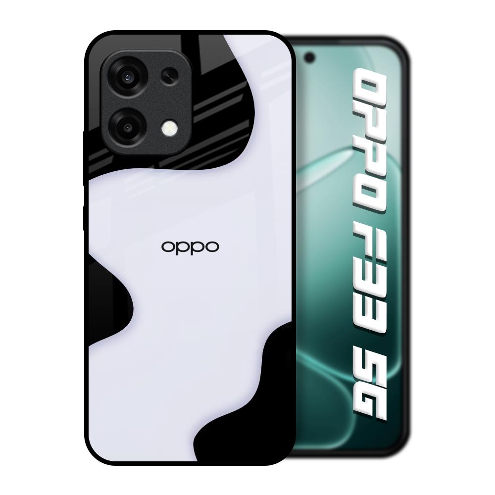 Wheat Cream Wavy Oppo F33 5G Glass Back Cover Online