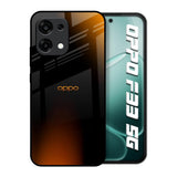 Orange Black Fusion Oppo F33 5G Glass Back Cover Online