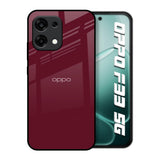 Classic Burgundy Oppo F33 5G Glass Back Cover Online