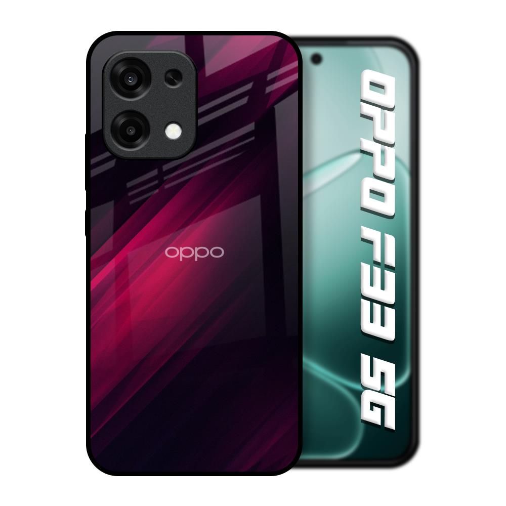 Razor Black Oppo F33 5G Glass Back Cover Online
