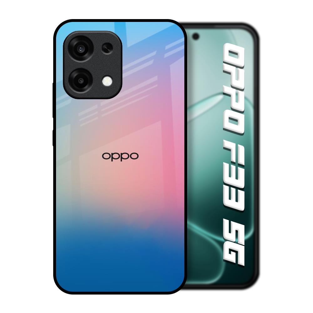 Blue & Pink Ombre Oppo F33 5G Glass Back Cover Online