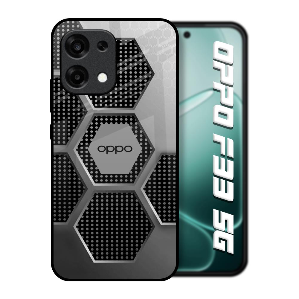 Hexagon Style Oppo F33 5G Glass Back Cover Online
