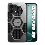 Hexagon Style Oppo F33 5G Glass Back Cover Online