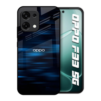 Blue Rough Abstract Oppo F33 5G Glass Back Cover Online
