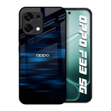 Blue Rough Abstract Oppo F33 5G Glass Back Cover Online