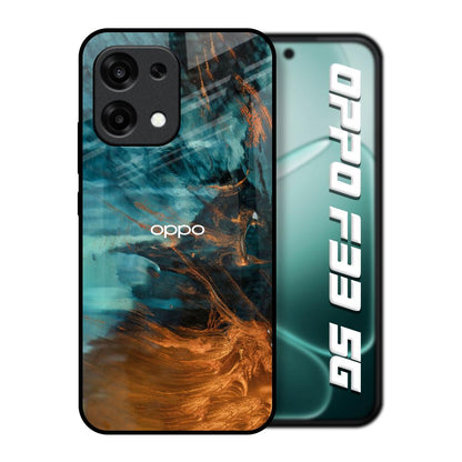 Golden Splash Oppo F33 5G Glass Back Cover Online