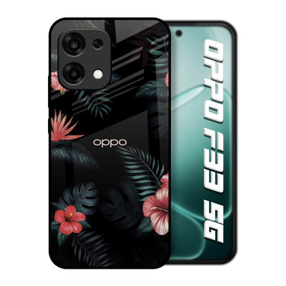 Tropical Art Flower Oppo F33 5G Glass Back Cover Online