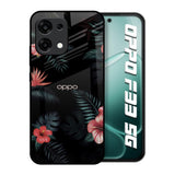 Tropical Art Flower Oppo F33 5G Glass Back Cover Online