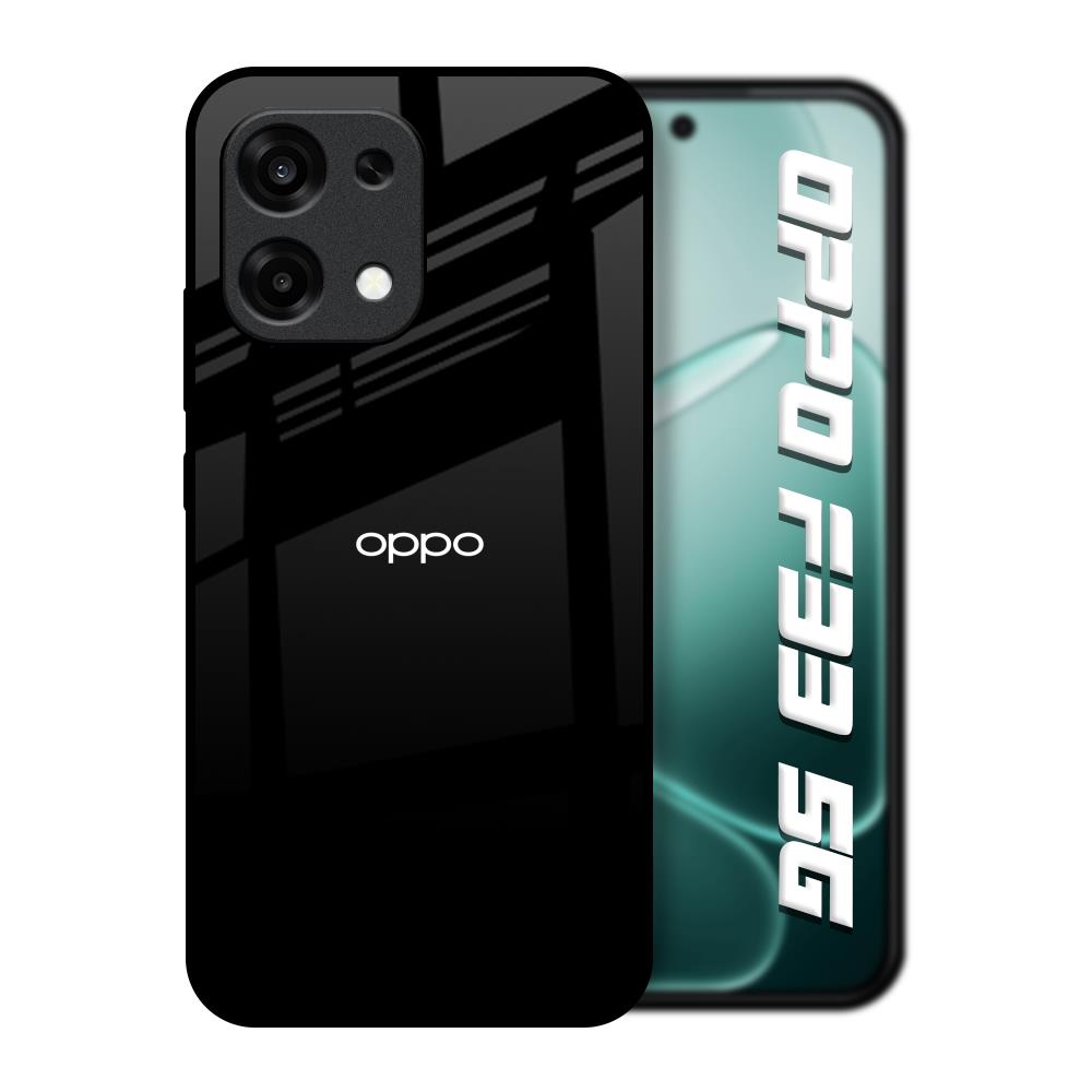 Jet Black Oppo F33 5G Glass Back Cover Online
