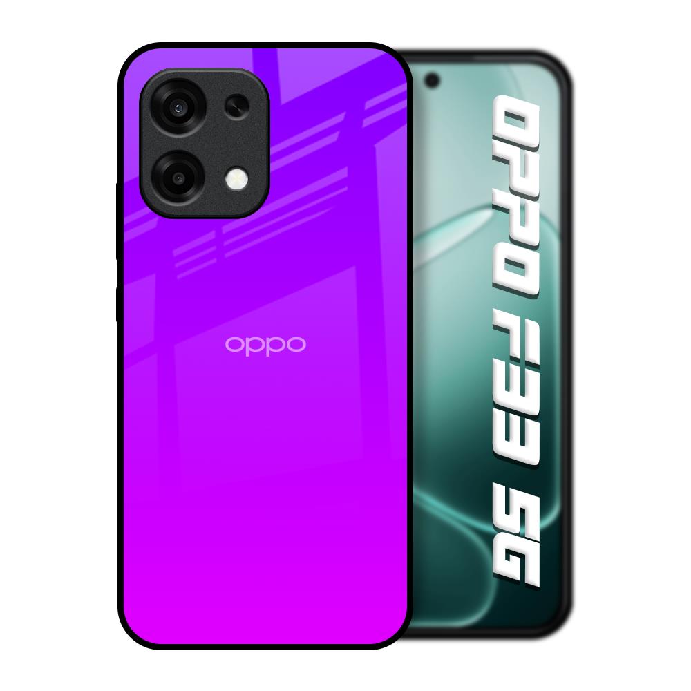 Purple Pink Oppo F33 5G Glass Back Cover Online
