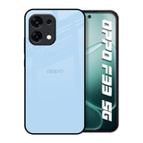 Pastel Sky Blue Oppo F33 5G Glass Back Cover Online
