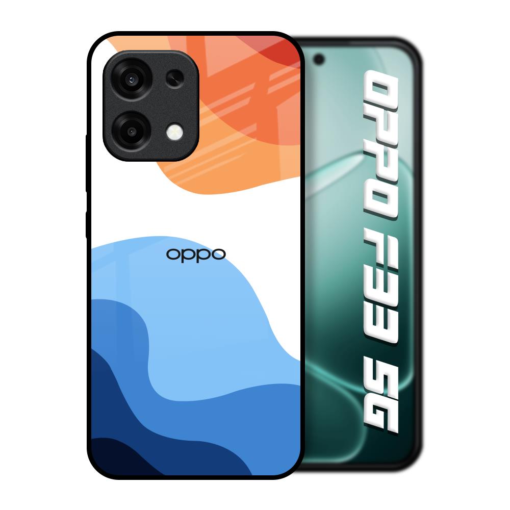 Wavy Color Pattern Oppo F33 5G Glass Back Cover Online