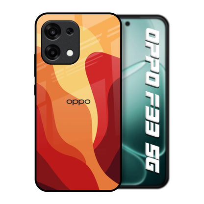 Magma Color Pattern Oppo F33 5G Glass Back Cover Online