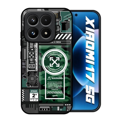 Green Camo Circuit Xiaomi 17 5G Glass Back Cover Online