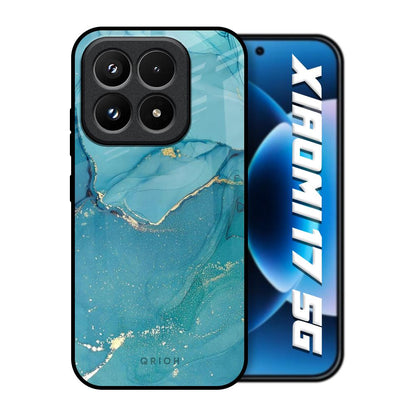 Blue Golden Glitter Xiaomi 17 5G Glass Back Cover Online