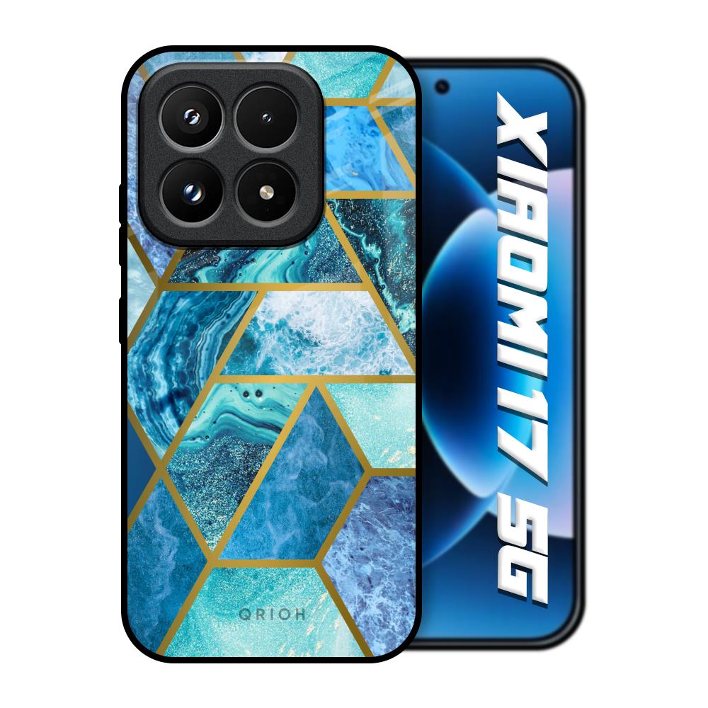 Turquoise Geometrical Marble Xiaomi 17 5G Glass Back Cover Online