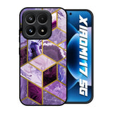 Purple Rhombus Marble Xiaomi 17 5G Glass Back Cover Online