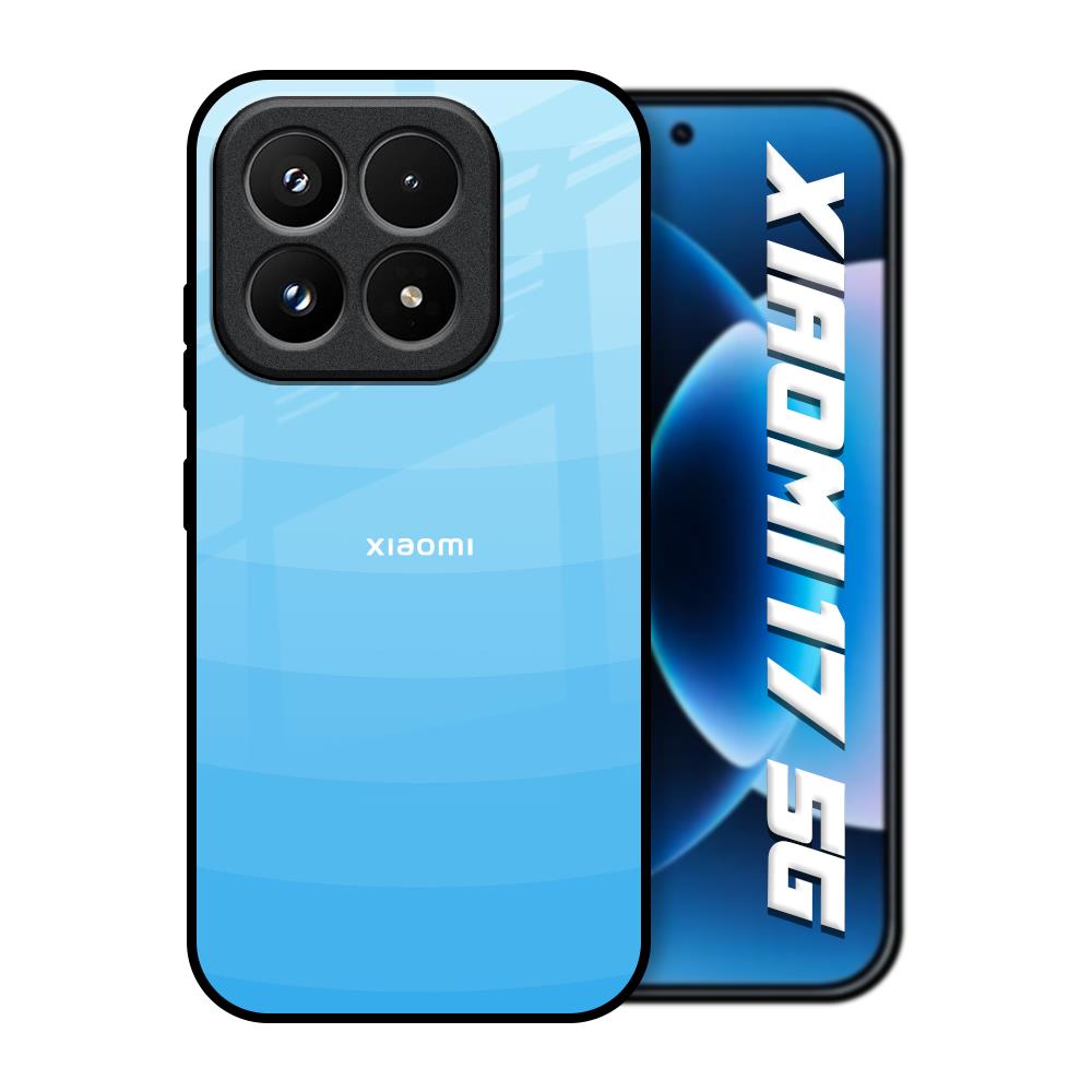 Wavy Blue Pattern Xiaomi 17 5G Glass Back Cover Online