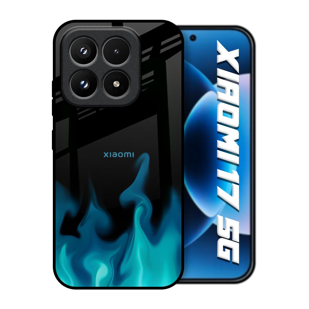 Teal Flames Xiaomi 17 5G Glass Back Cover Online