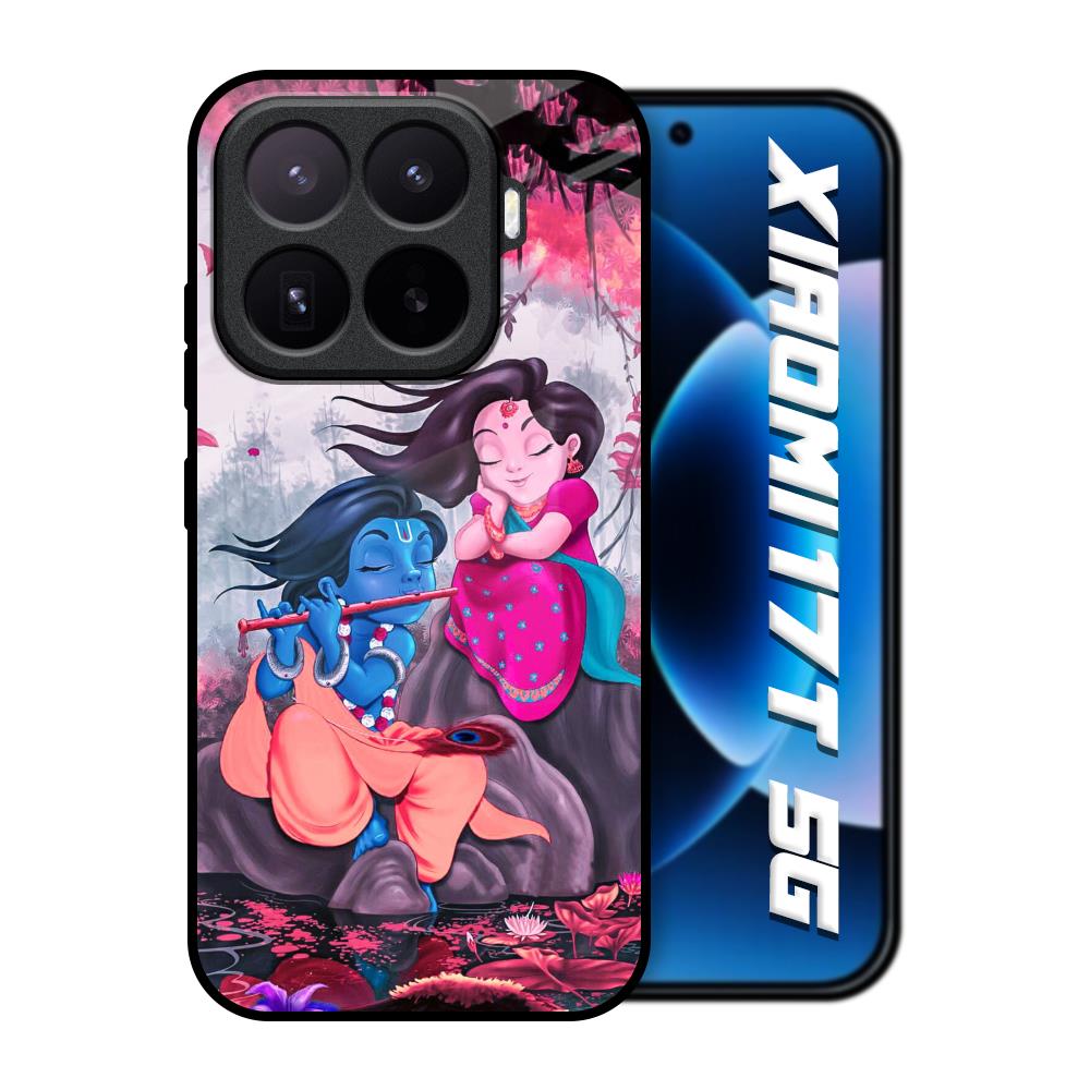 Radha Krishna Art Xiaomi 17T 5G Glass Back Cover Online