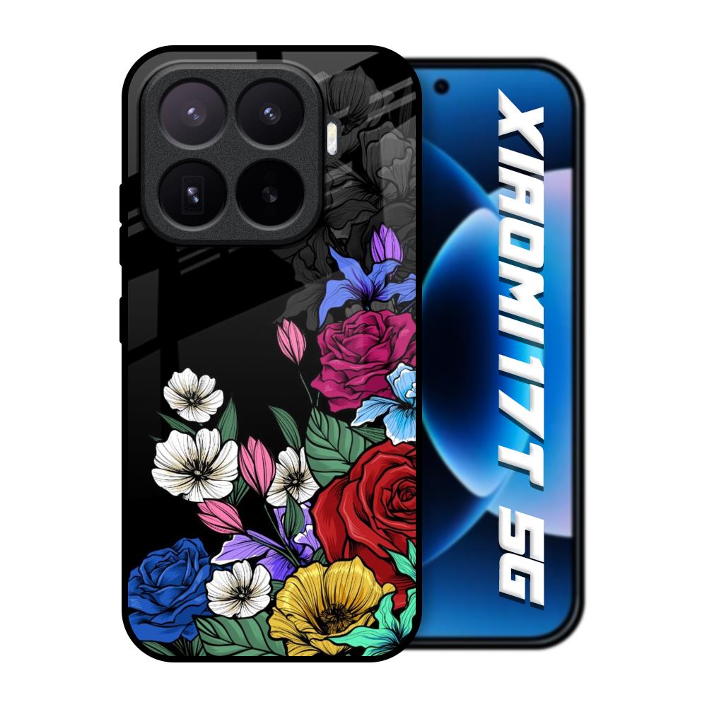Rose Flower Bunch Art Xiaomi 17T 5G Glass Back Cover Online