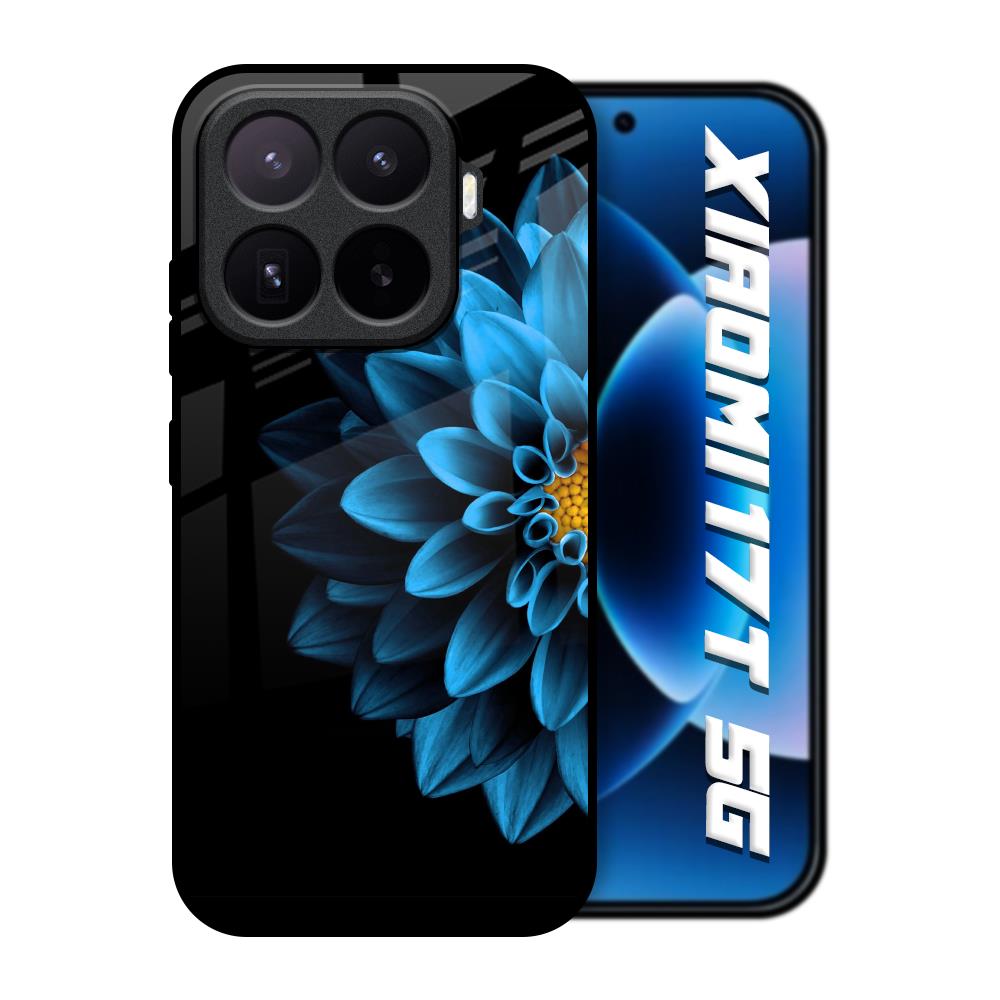 Half Blue Flower Xiaomi 17T 5G Glass Back Cover Online
