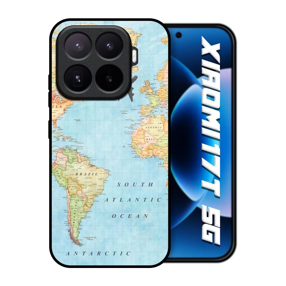 Travel Map Xiaomi 17T 5G Glass Back Cover Online