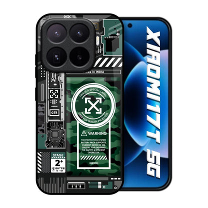 Green Camo Circuit Xiaomi 17T 5G Glass Back Cover Online