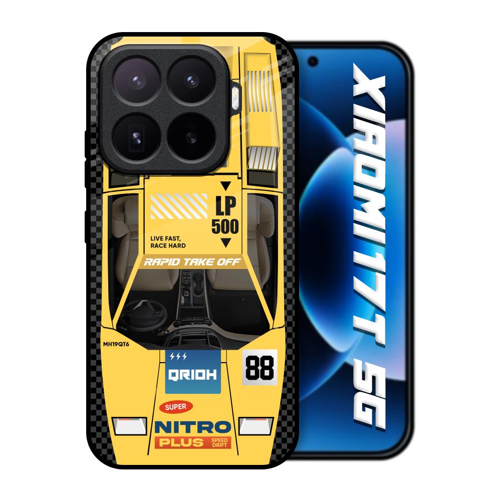 Yellow Racing Car Xiaomi 17T 5G Glass Back Cover Online
