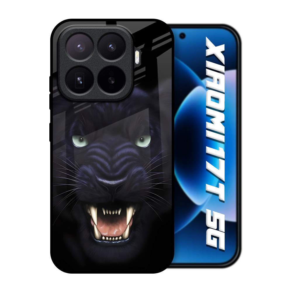 Angry Black Tiger Xiaomi 17T 5G Glass Back Cover Online