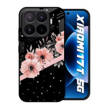 Floral Black Band Xiaomi 17T 5G Glass Back Cover Online