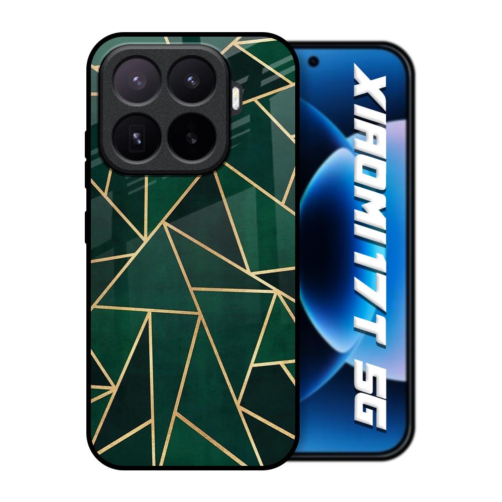 Abstract Green Xiaomi 17T 5G Glass Back Cover Online