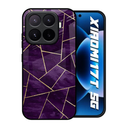 Geometric Purple Xiaomi 17T 5G Glass Back Cover Online