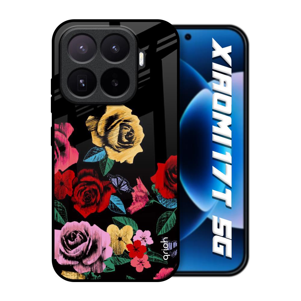 Floral Decorative Xiaomi 17T 5G Glass Back Cover Online