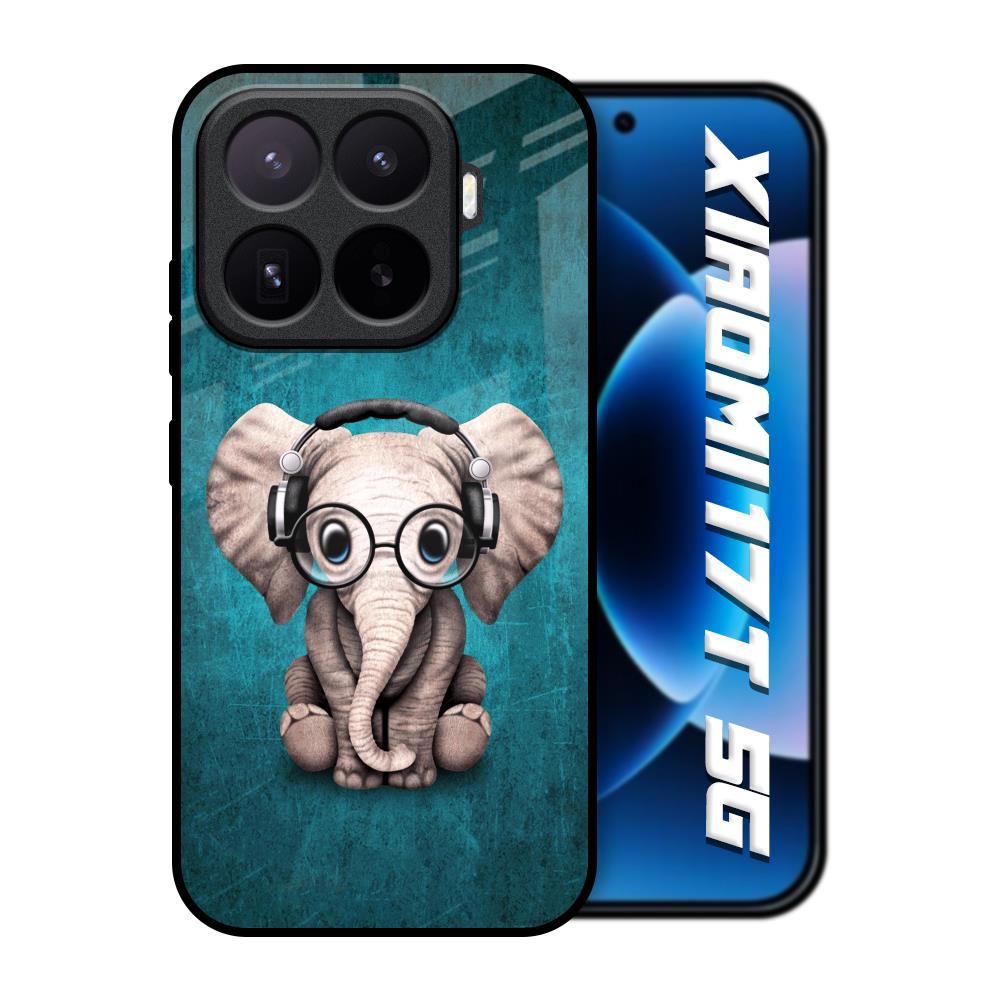 Adorable Baby Elephant Xiaomi 17T 5G Glass Back Cover Online