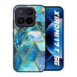 Turquoise Geometrical Marble Xiaomi 17T 5G Glass Back Cover Online