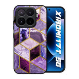Purple Rhombus Marble Xiaomi 17T 5G Glass Back Cover Online