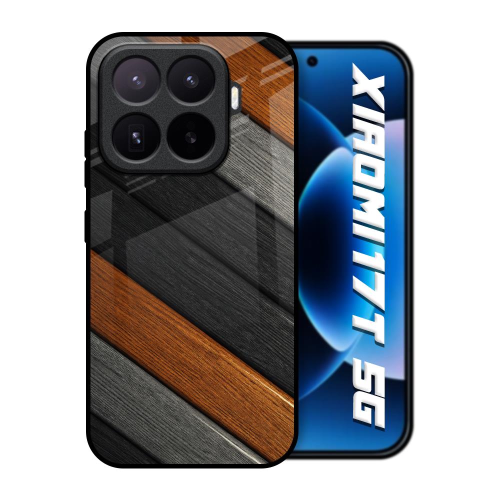 Tri Color Wood Xiaomi 17T 5G Glass Back Cover Online