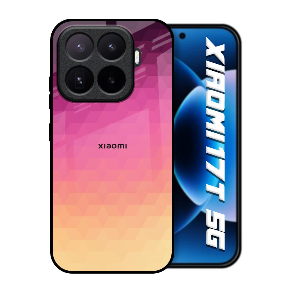 Geometric Pink Diamond Xiaomi 17T 5G Glass Back Cover Online