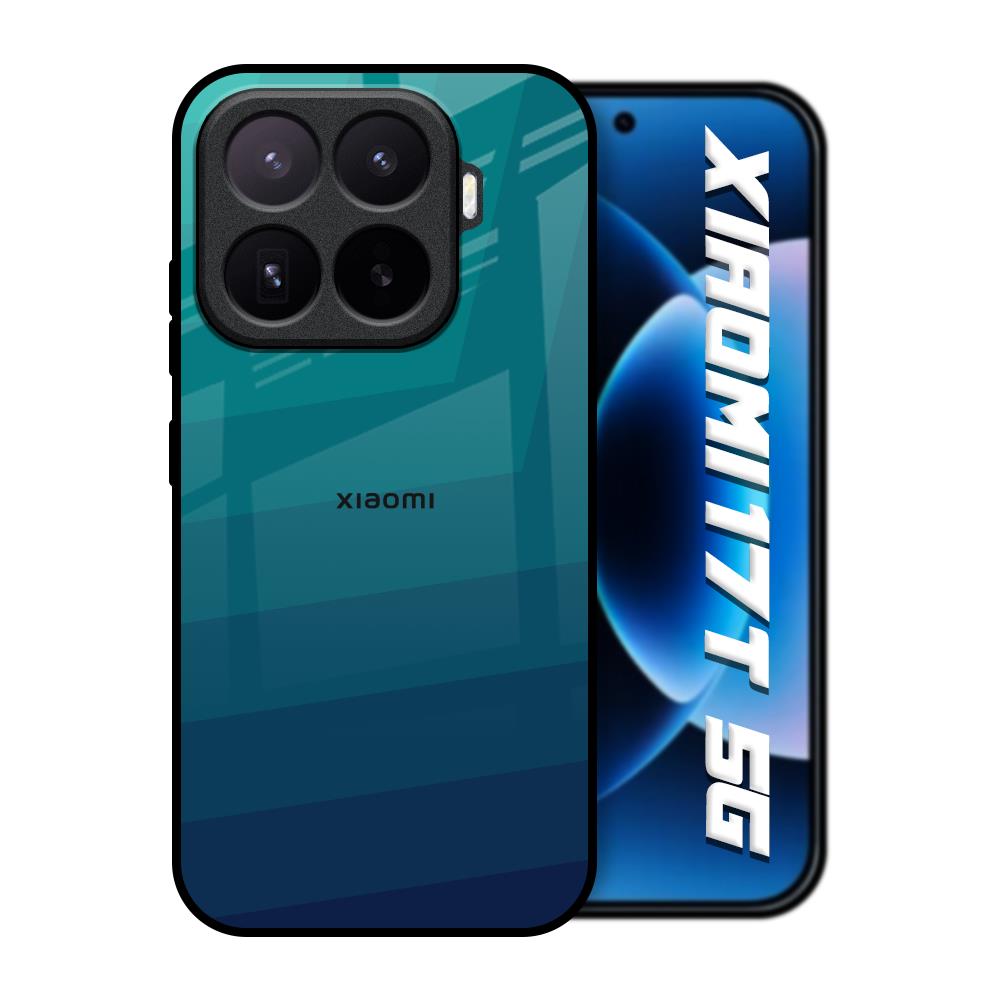 Green Triangle Pattern Xiaomi 17T 5G Glass Back Cover Online