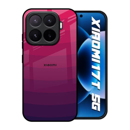Wavy Pink Pattern Xiaomi 17T 5G Glass Back Cover Online