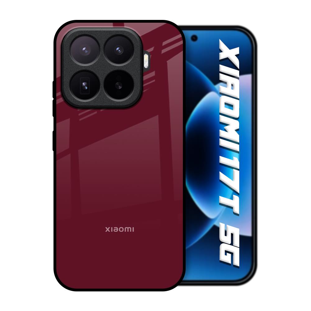 Classic Burgundy Xiaomi 17T 5G Glass Back Cover Online