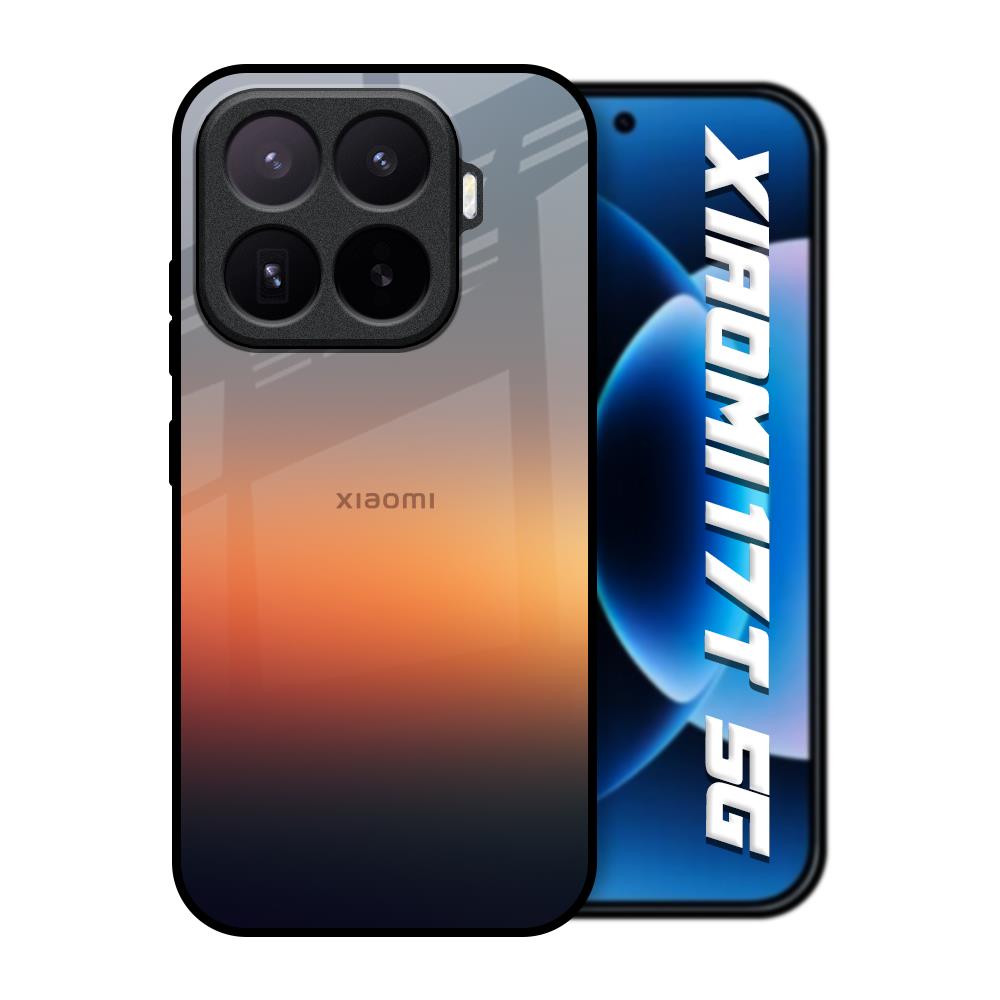 Aesthetic Orange Xiaomi 17T 5G Glass Back Cover Online